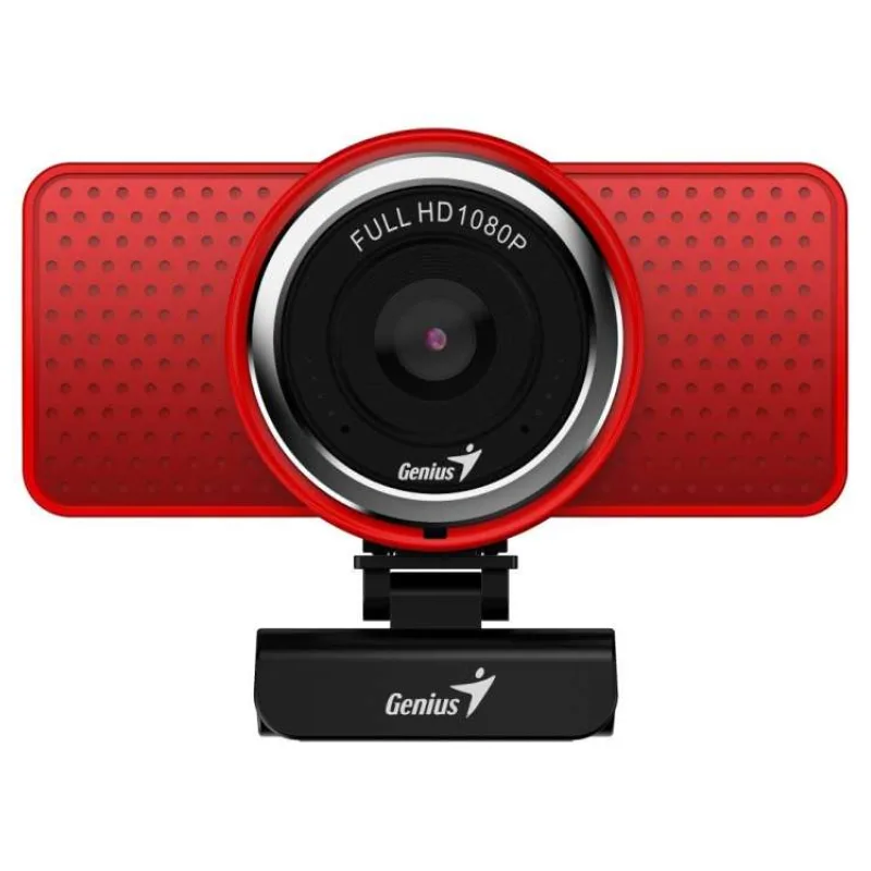 GENIUS webová kamera ECam 8000/ červená/ Full HD 1080P/ USB2.0/ mikrofon (32200001407)