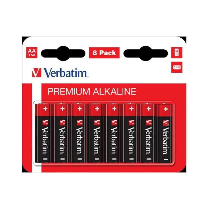 VERBATIM Alkalické baterie AA, 8 PACK , LR6 (49503)