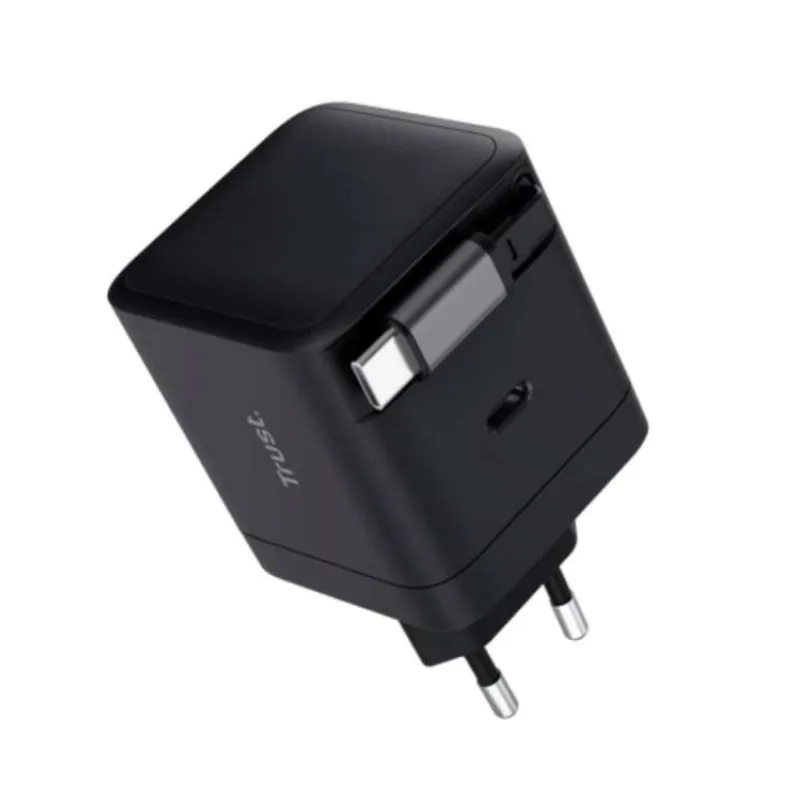 TRUST Nabíječka MAXO 65W, s kabelem, USB-C, černá (25805)