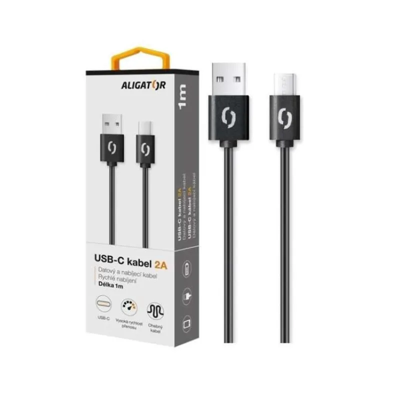 ALIGATOR Datový kabel 2A, USB-C černý (DAKA005)