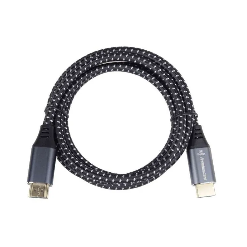 PremiumCord ULTRA HDMI 2.1 High Speed + Ethernet kabel 8K@60Hz,zlacené 1,5m (kphdm21s015)