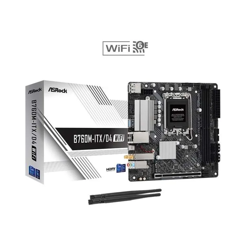 ASRock MB Sc LGA1700 B760M-ITX/D4 WiFi, Intel B760, 2xDDR4, 1xDP, 1xHDMI, mini-ITX (B760M-ITX/D4 WIFI)