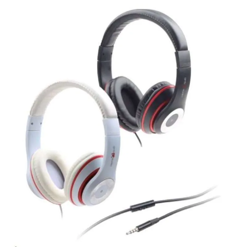 GEMBIRD sluchátka s mikrofonem Los Angeles, bílá (MHS-LAX-W)