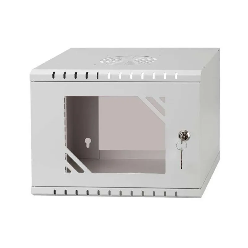 LEXI-Net 10" nástěnný rozvaděč Basic 4U 292x300, skleněné dveře, bez zad, svařovaný, šedý (LX10-4U-300GG)