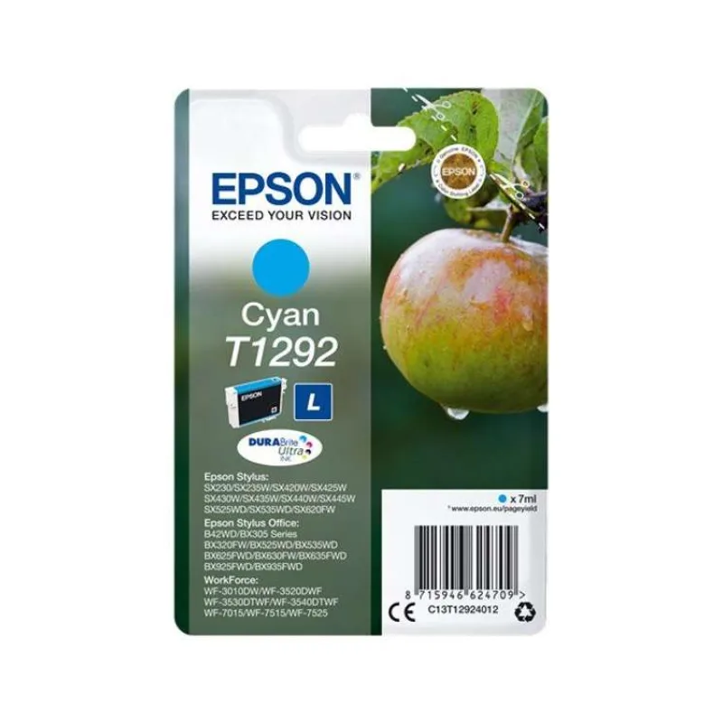 Epson Singlepack Cyan T1292 DURABrite Ultra Ink (C13T12924012)
