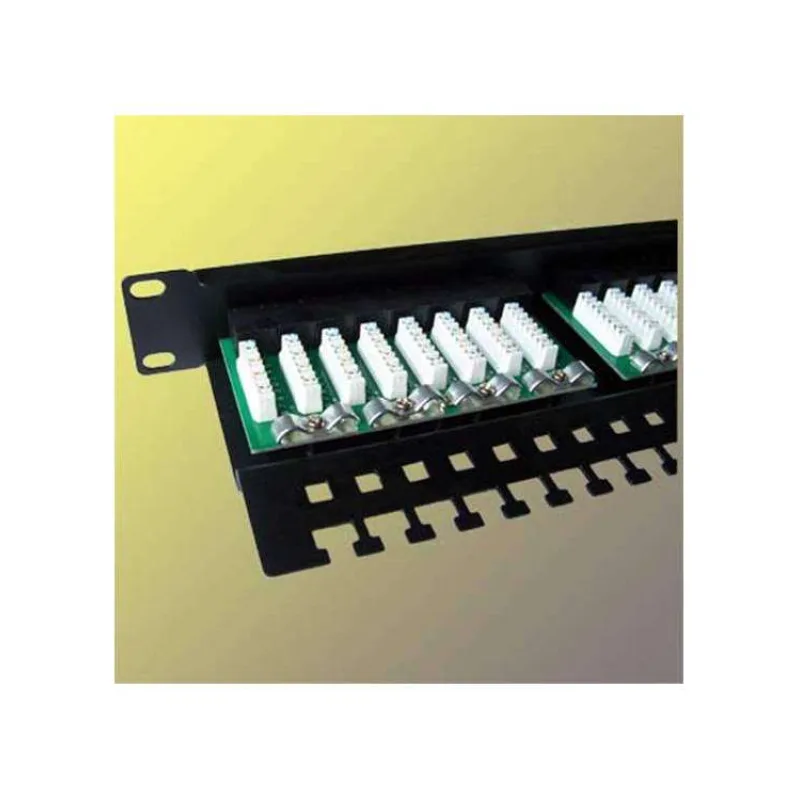 DATACOM Patch panel 19" UTP 24 port CAT5E LSA 1U BK (3x8p)hor.záře (3033)