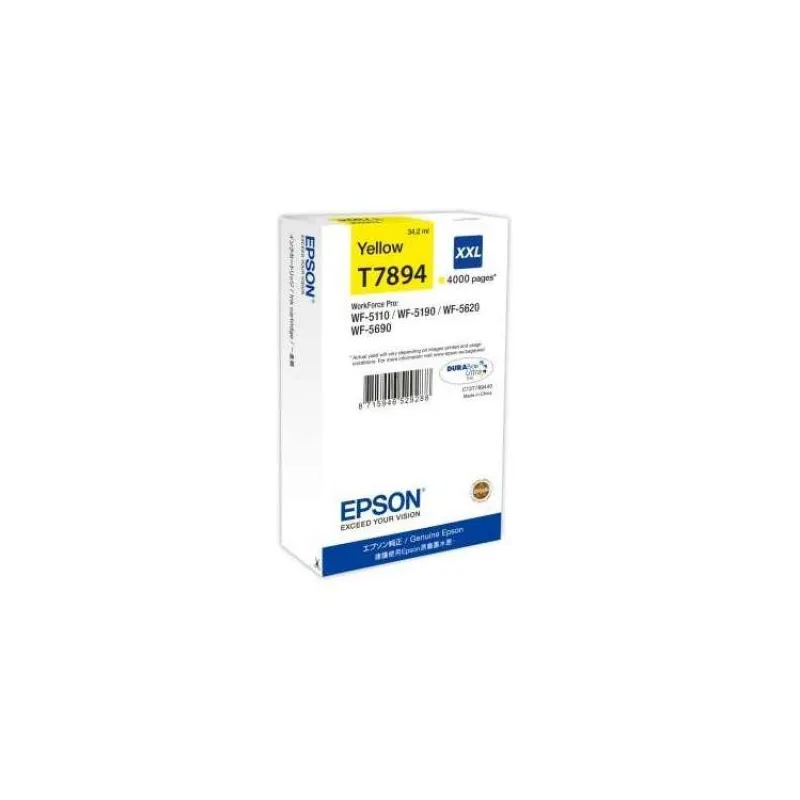 kazeta EPSON WorkForce WF-5620,5690,5190,5000 seria yellow XXL (4000 str.) (C13T789440)
