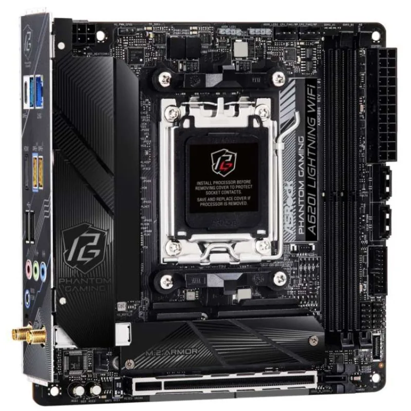ASRock A620I LIGHTNING WIFI / AMD A620 / AM5 / 2x DDR5 DIMM / 2x M.2 / HDMI / USB-C / WiFi / Mini-ITX (A620I LIGHTNING WIFI)