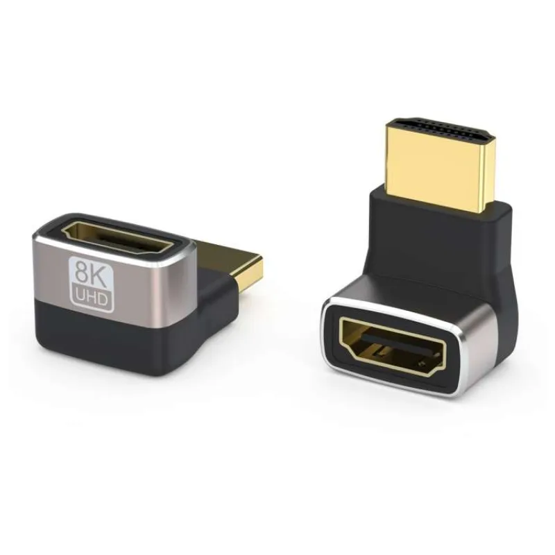 PREMIUMCORD Adaptér spojka 8K HDMI A - HDMI A, F/M, zahnutá do pravého úhlu 90° (kphdma-40)