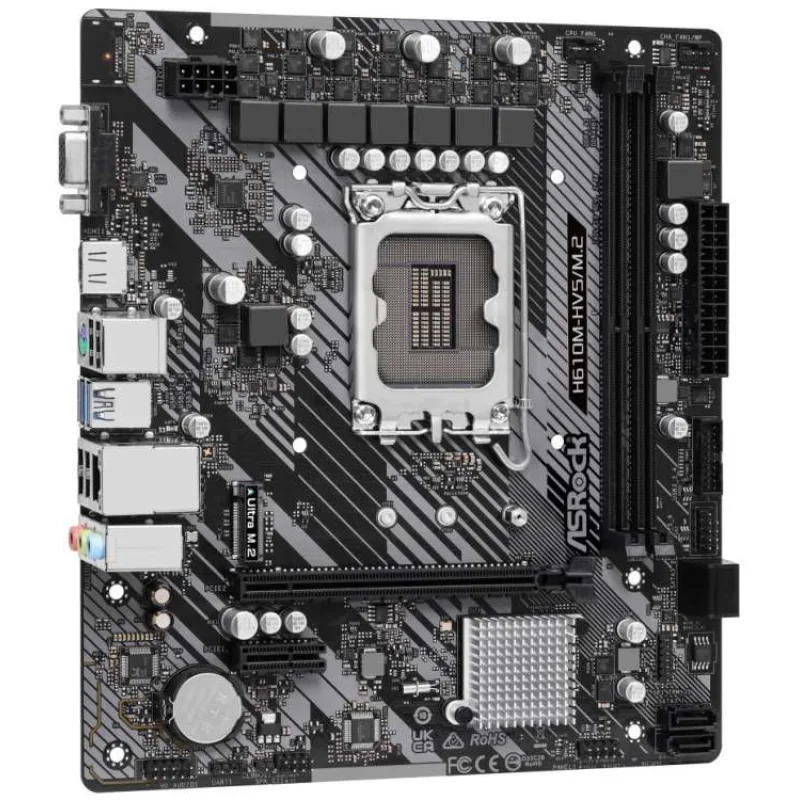 ASRock MB Sc LGA1700 H610M-HVS/M.2 R2.0, Intel H610, 2xDDR4, 1xHDMI, 1xVGA, mATX (H610M-HVS/M.2 R2.0)