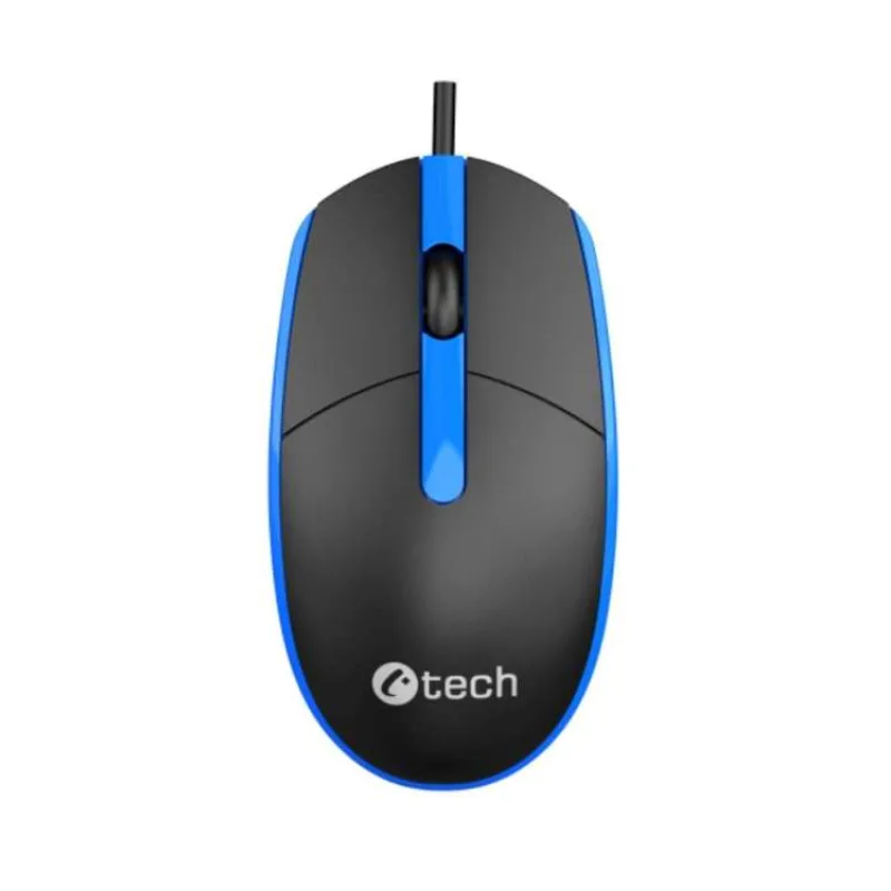 C-TECH myš WM-10, USB, 1200 DPI, černo - modrá (WM-10B)