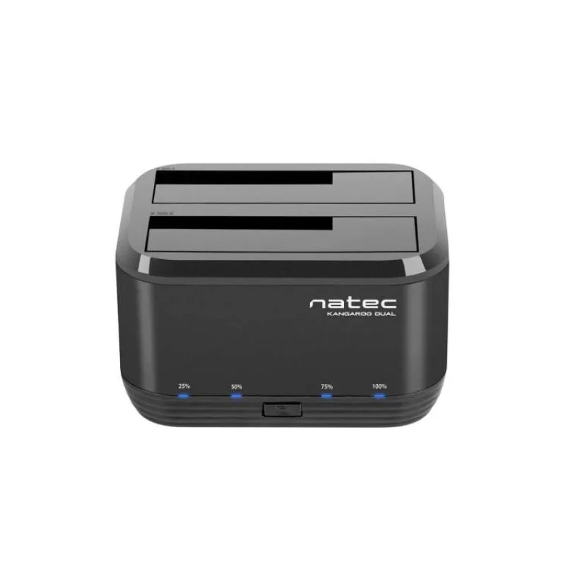 Dokovací stanice pro HDD 2,5"/3,5" USB 3.0 Natec Kangaroo Dual, funkce klonování, napájecí adaptér (NSD-0955)