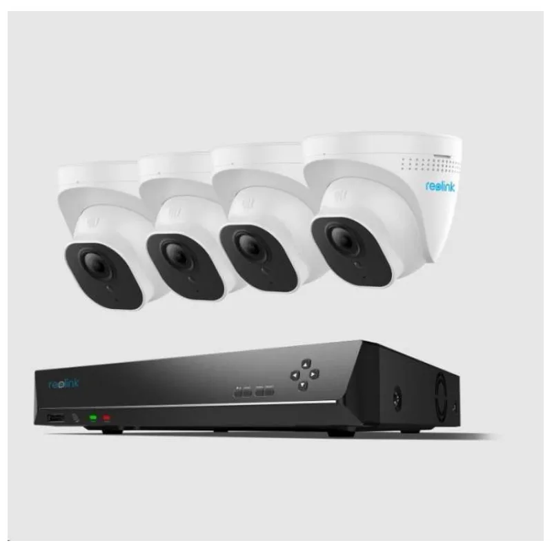REOLINK bezpečnostní kamerový set NVS8-8MD4, RLK8-800D4, 4x Kamera, 2TB (6975253983339)