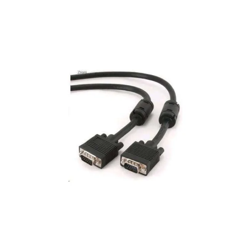 Gembird kábel VGA HD15 (M) na VGA HD15 (M) Premium, tienený, 2 x feritové jadrá, 10m,čierny (CC-PPVGA-10M-B)