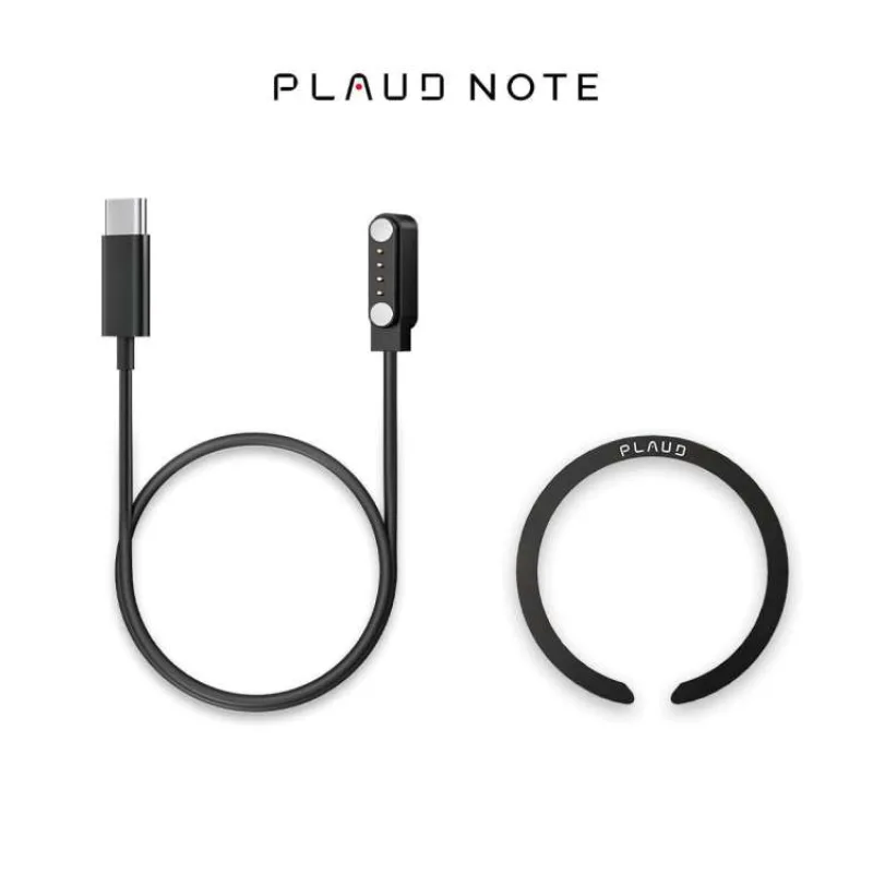 PLAUD NOTE Accessory Kit Black - Nabíječka a magnetický clip, černá (PLAUD NOTE Accessory Kit)
