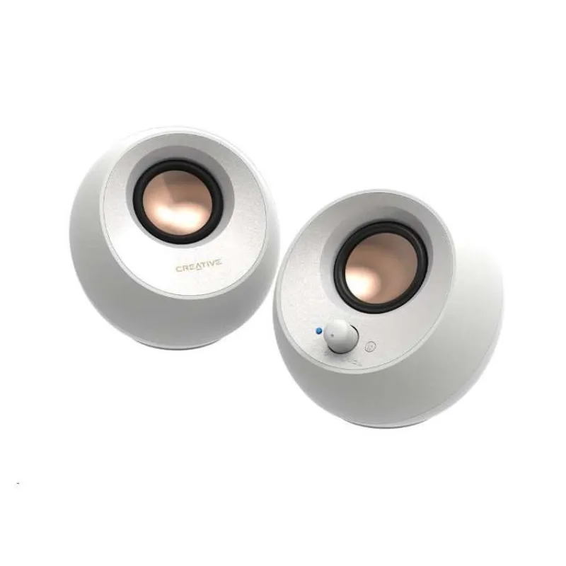 Creative PEBBLE V3, stolní 2.0 reproduktory s USB-C a Bluetooth 5.0 - bílé (51MF1700AA002)