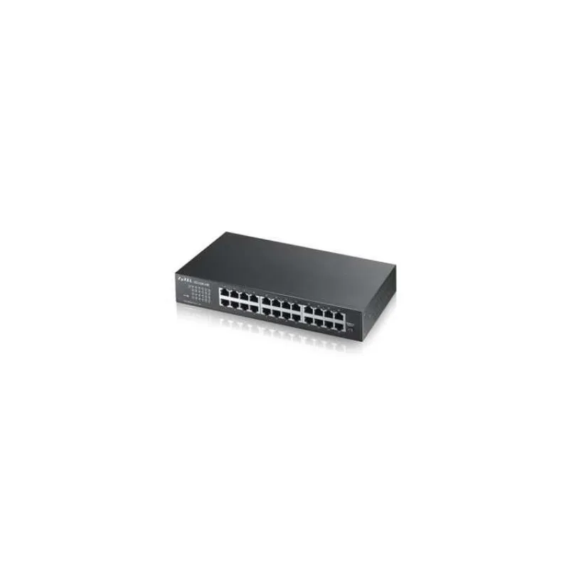 ZyXEL GS1100-24E, 24-port 10/100/1000Mbps Gigabit Ethernet switch, Fanless, 802.3az (Green), 19" rackmount (GS1100-24E-EU0103F)