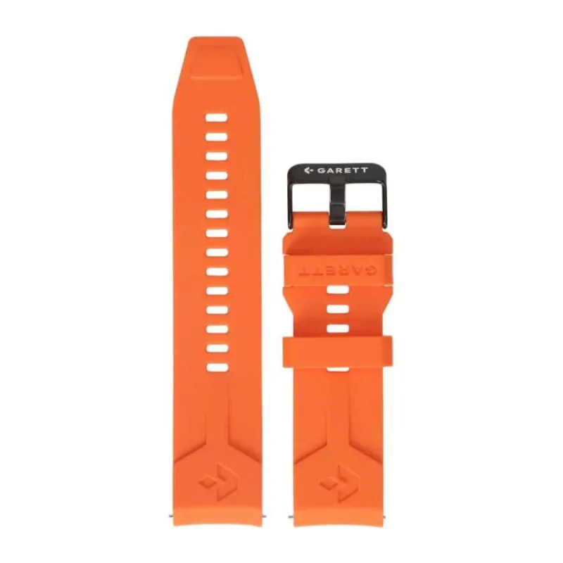 Garett univerzální řemínek 22 mm, oranžový silikonový (STRAP_V_ORA)