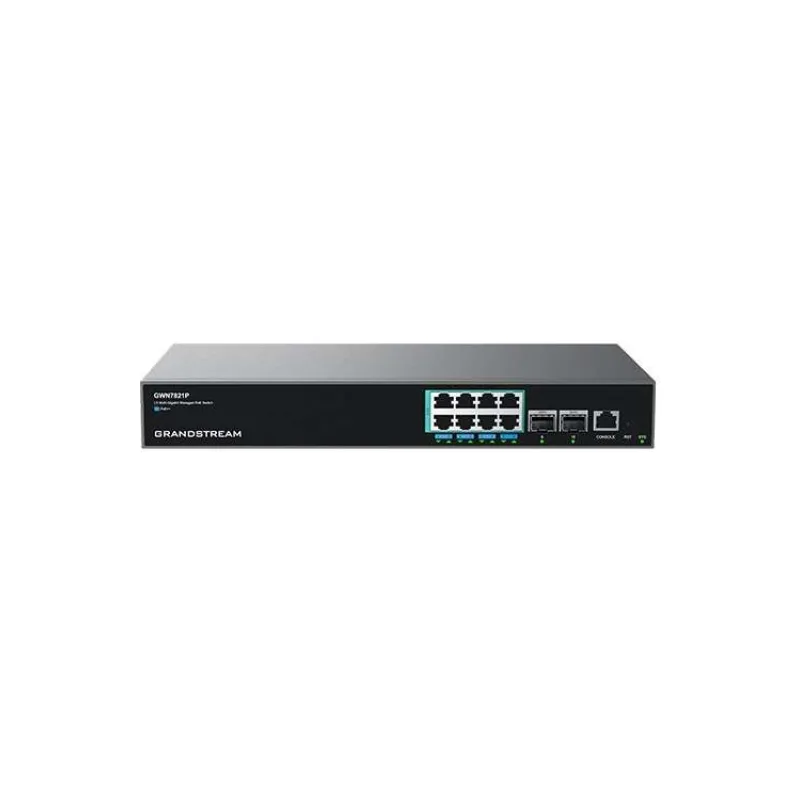 Grandstream GWN7821P managed Network Switch L3, 8x2, 5G, SFP+, PoE, VLAN, IGMP, MLD, MVR (GWN7821P)