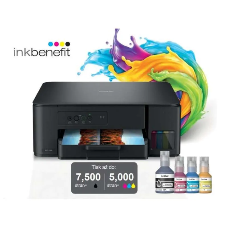 BROTHER multifunkce inkoustová DCP-T230 - A4 64MB 1200x6000 16ppm USB 2.0. WIFI - INKTANK, INK BENEFIT (DCPT230YJ1)