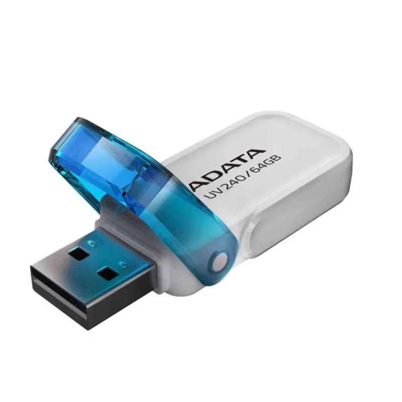 ADATA Flash Disk 64GB UV240, USB 2.0, bílá (AUV240-64G-RWH)
