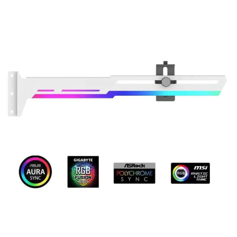 1stCool Podpěra GPU Kovový držák ARGB, bílá (UP-H02-W-ARGB)