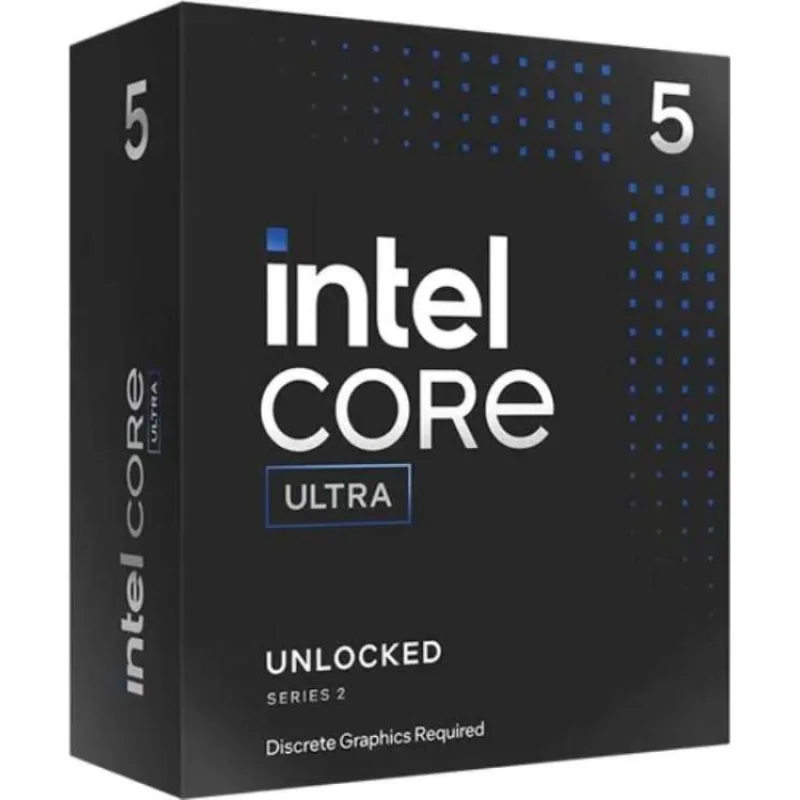 INTEL Core Ultra 5 245KF / Arrow Lake / LGA1851 / max. 5,2GHz / 6P+8E/14T / TDP 159W / bez VGA / BOX bez chladiče (BX80768245KF)