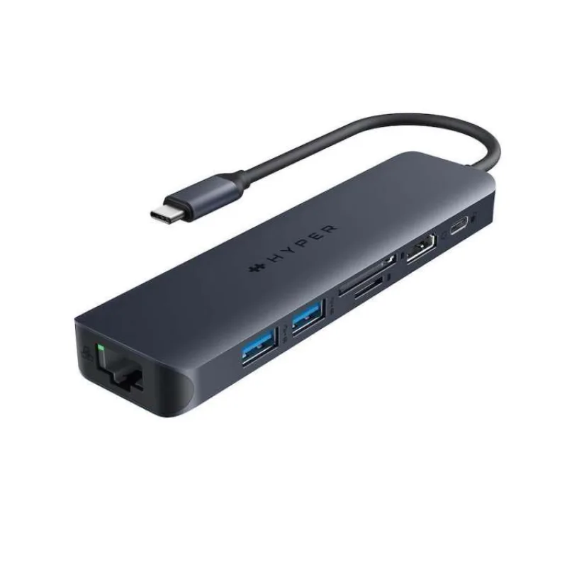 Hyper® EcoSmart™ Gen.2 USB-C 7-in-1 Hub 100W PD Pass-thru (HY-HD4003GL)