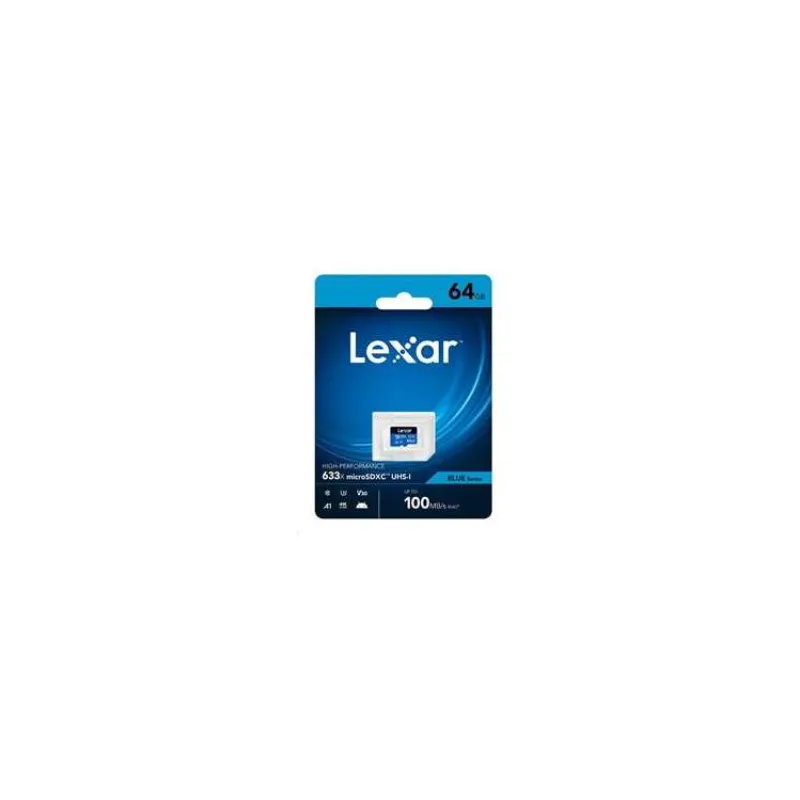 Lexar microSDXC 633x UHS-I/A1/U3/10 R95/no adap (V30) 64GB (LMS0633064G-BNNNG)