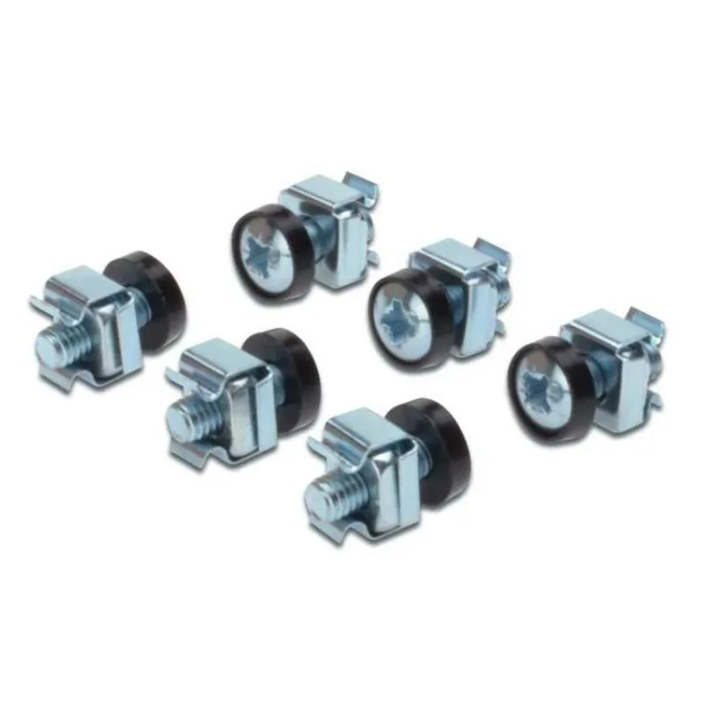 PremiumCord Sada montážní do racku ,50x šroub M6, 50x nut, 50x plastová podložka (ZZ-SCREW02)