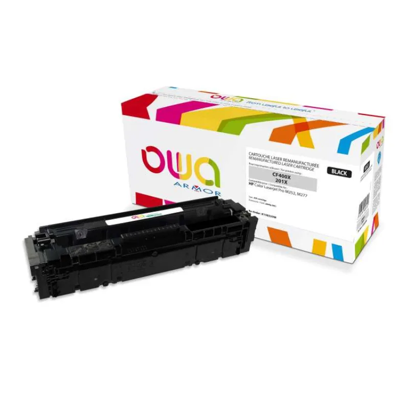 OWA Armor toner pre HP CLJ MFP 277, 2800 strán, CF400X, čierna/čierna (K15832OW)