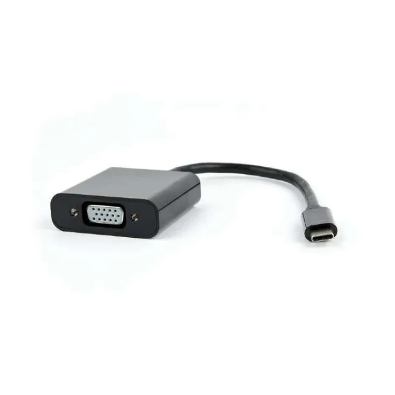 Gembird adaptér USB-C (M) na VGA (F), 15cm káblik, čierny, blister (AB-CM-VGAF-01)