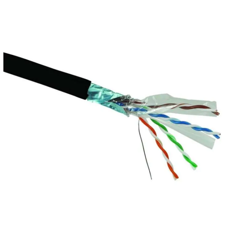 Solarix Kabel FTP PE drát c6 venkovní, 500m/špulka černý, SXKD-6-FTP-PE (27655194)