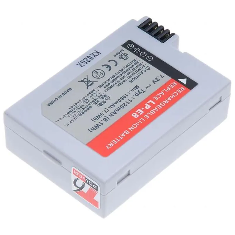 Batéria T6 power Canon LP-E8, 1050mAh, 7,6Wh, sivá (DCCA0016)