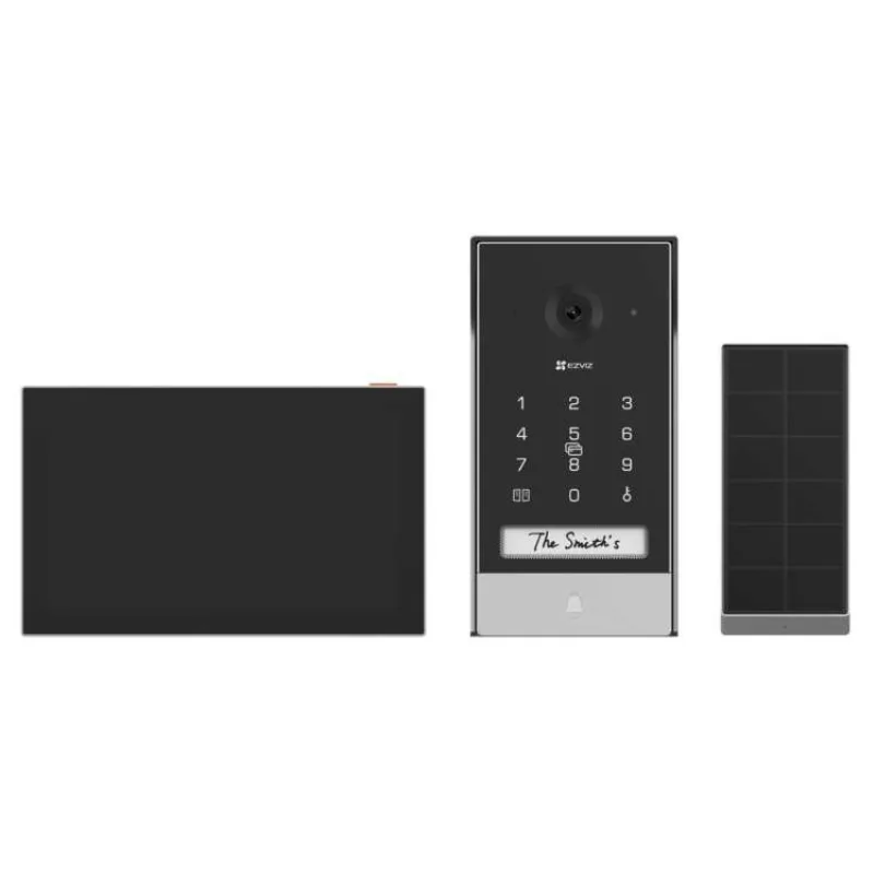 EZVIZ chytrý domácí interkom EP7/ Wi-Fi/ 2K/ 7" dotykový monitor/ videotelefon/ bezdrátový zvonek/ IP65/ černo-stříbrný (CS-EP7-R100-1W2HTFC)