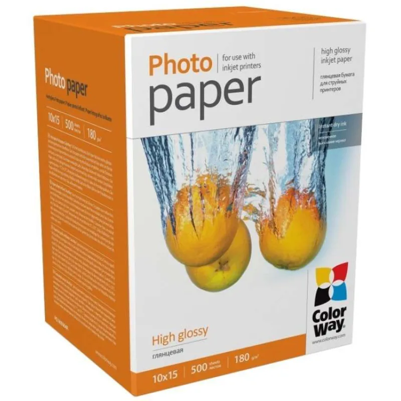 COLORWAY fotopapír/ high glossy 180g/m2, 10x15/ 500 kusů (PG1805004R)