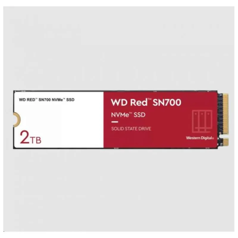 WD RED SSD NVMe 2TB PCIe SN700 Powered by SanDisk, Geb3 8GB/s, (R:3400/W:2900 MB/s) TBW 2500 (WDS200T1R0C)