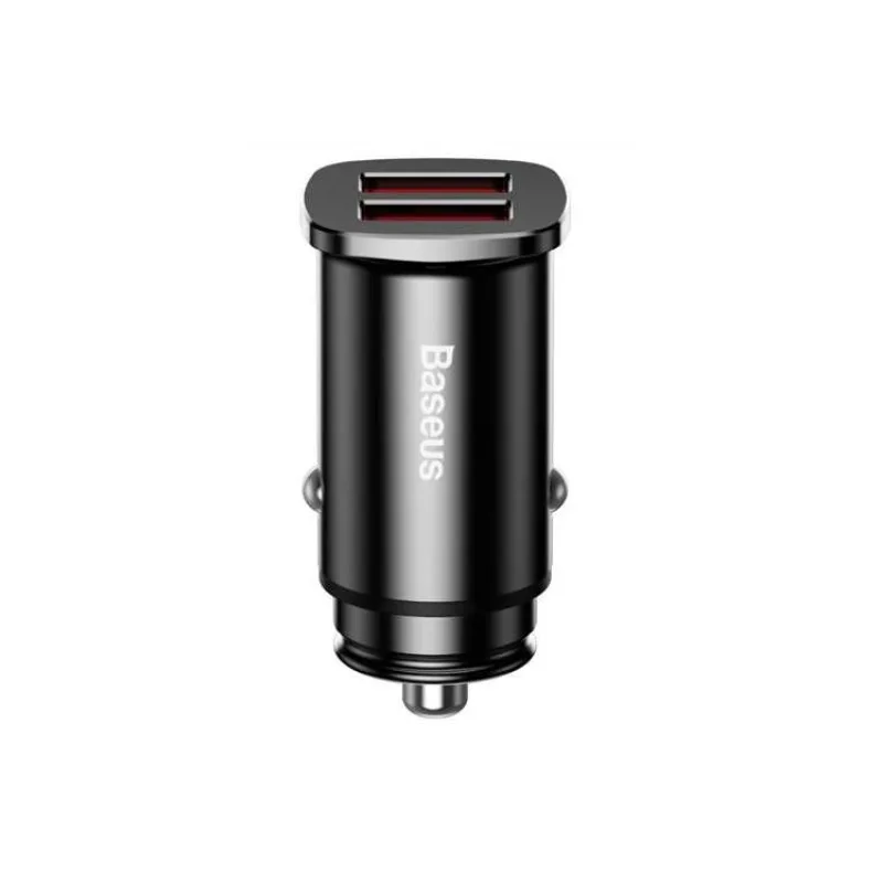 Baseus CCALL-DS01 Square Nabíjačka do Autá 2xUSB QC3.0 30W Black (6953156284180)
