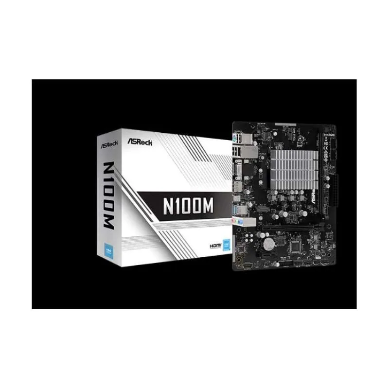 ASRock MB Alder Lake-N N100M, Intel N100, 1xDDR4, 1xDP, 1xHDMI, 1xVGA, mATX (N100M)