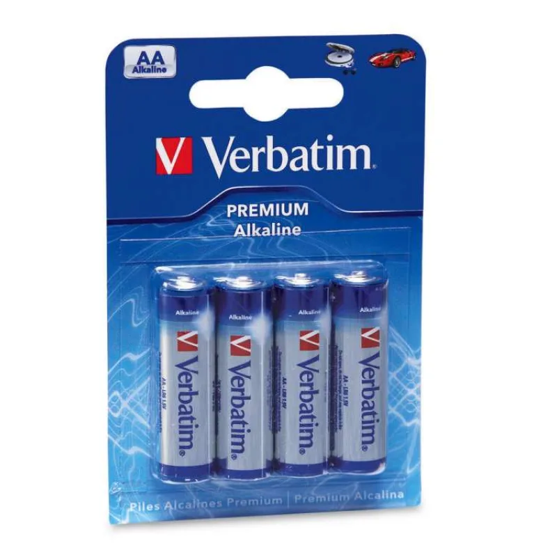 VERBATIM Alkalické baterie AA, 4 PACK , LR6 (49921)