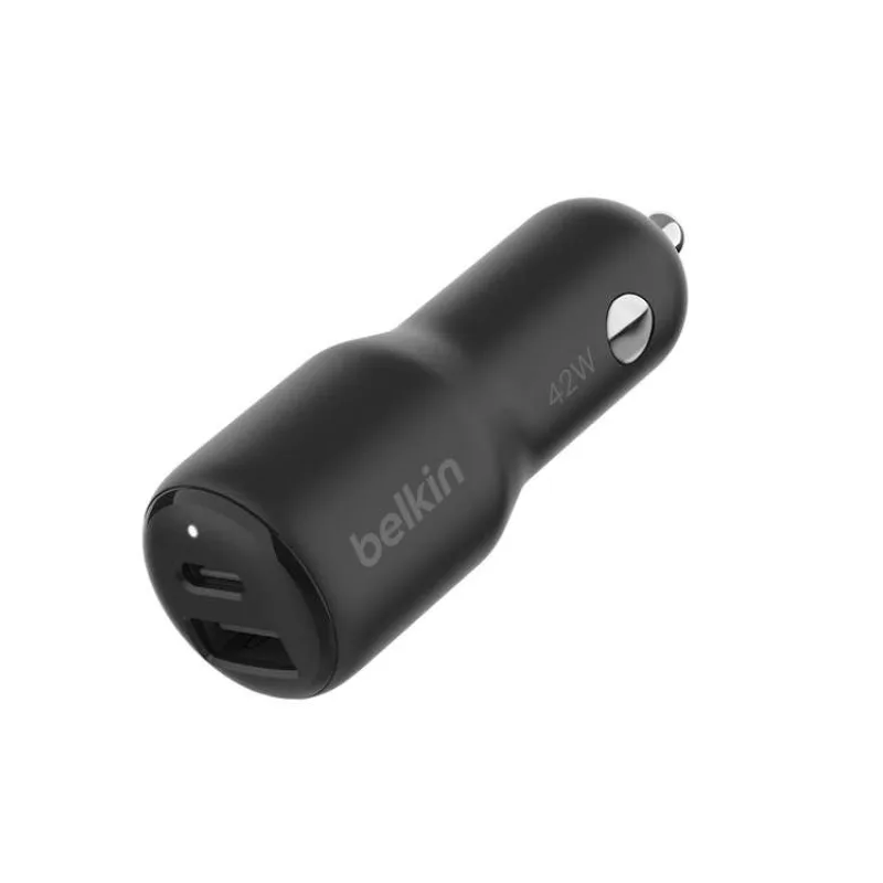 Belkin BOOST CHARGE™ 42W Duální Power Delivery PPS nabíječka do auta - 30W USB-C & 12W USB-A, černá (CCB005btBK)