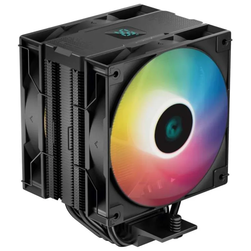 DEEPCOOL chladič AG400 DIGITAL PLUS širší / 120mm fan ARGB / 4x heatpipes / PWM / pro Intel i AMD / černý (R-AG400-BKADMP-G-1)
