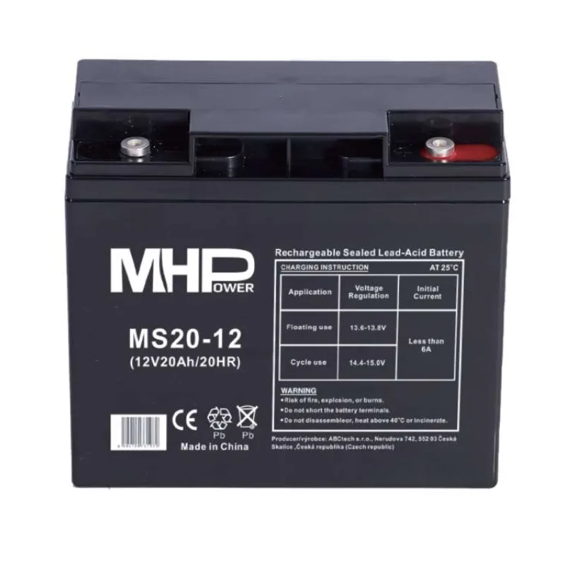 MHPower MS20-12 olovený akumulátor AGM 12V/20Ah T5 (MS20-12)