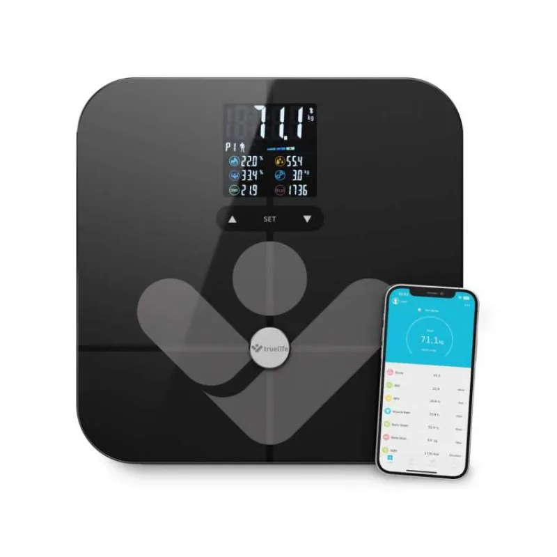 TrueLife FitScale W7 BT - Bioelektrická impedanční bluetooth váha - černá (TLFSW7BTB)