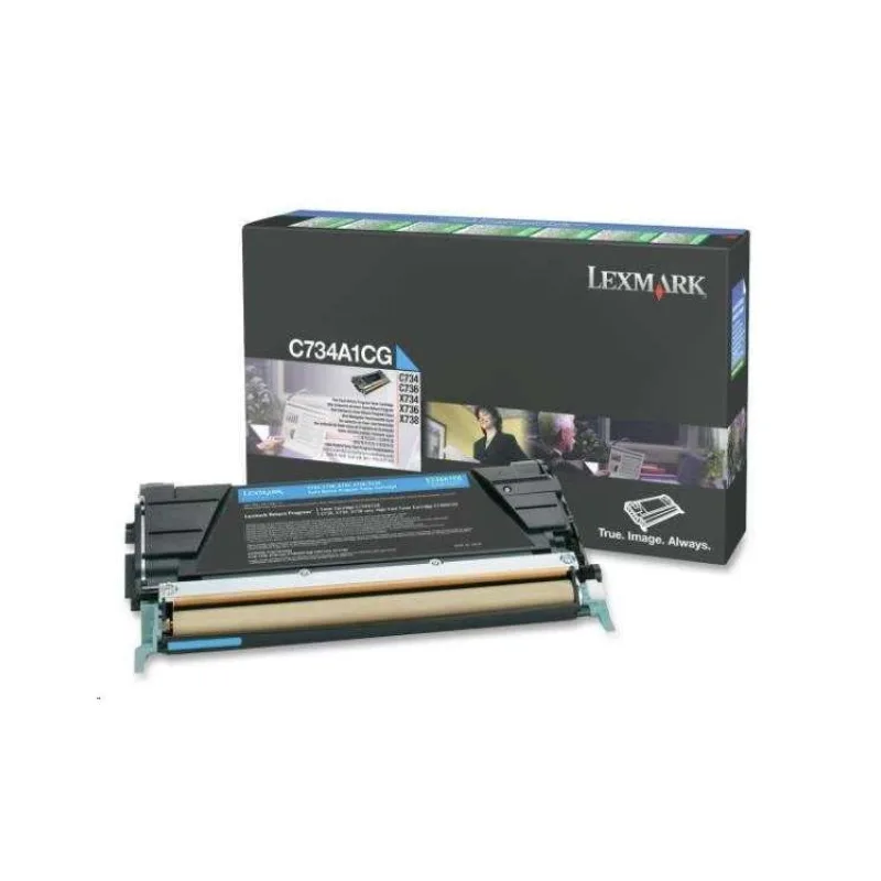Toner Lexmark C734, C736, X734, X736, X738 CYAN (6000 str.) (C734A1CG)