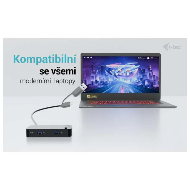 i-tec Universal KVM HUB 2x USB-C + 2x USB-A 3.0 Port (CAKVMHUB2A2C)
