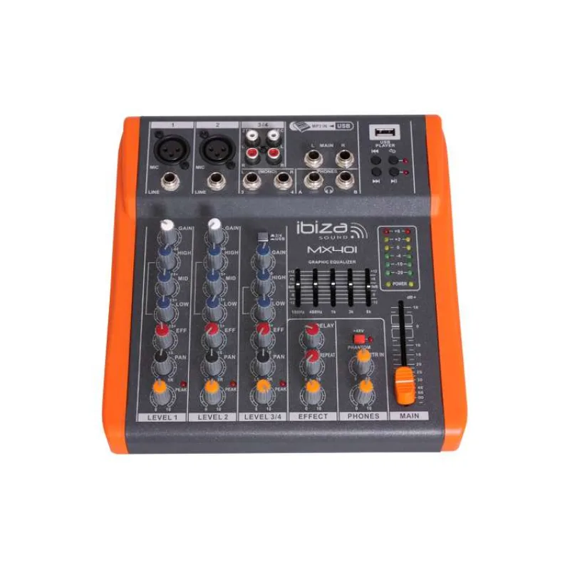 Ibiza Sound MX401 Ibiza Sound analógový mix. pult (06-1-1018)