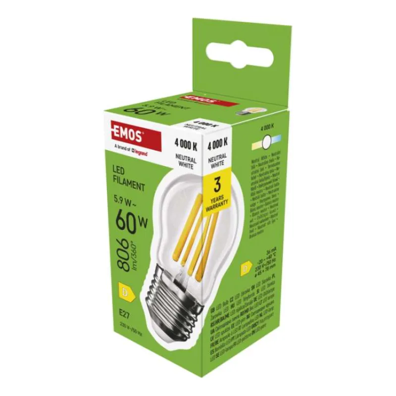 EMOS LED FLM MINI GL 5,9 W (60 W) 806lm E27 NW (1525743404)