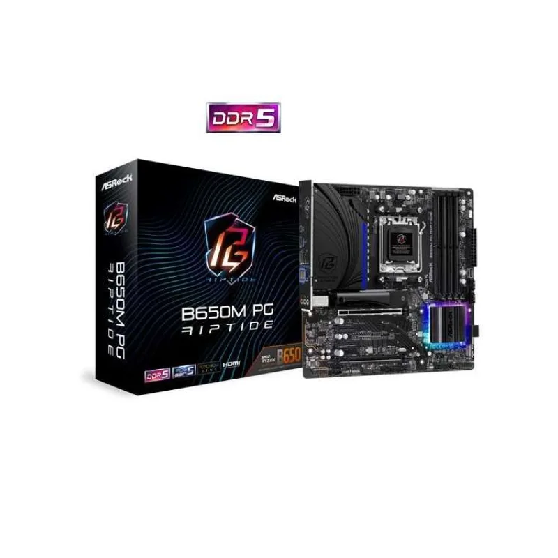 ASRock MB Sc AM5 B650M PG Riptide, AMD B650, 4xDDR5, 1xDP, 1xHDMI, mATX (B650M PG Riptide)