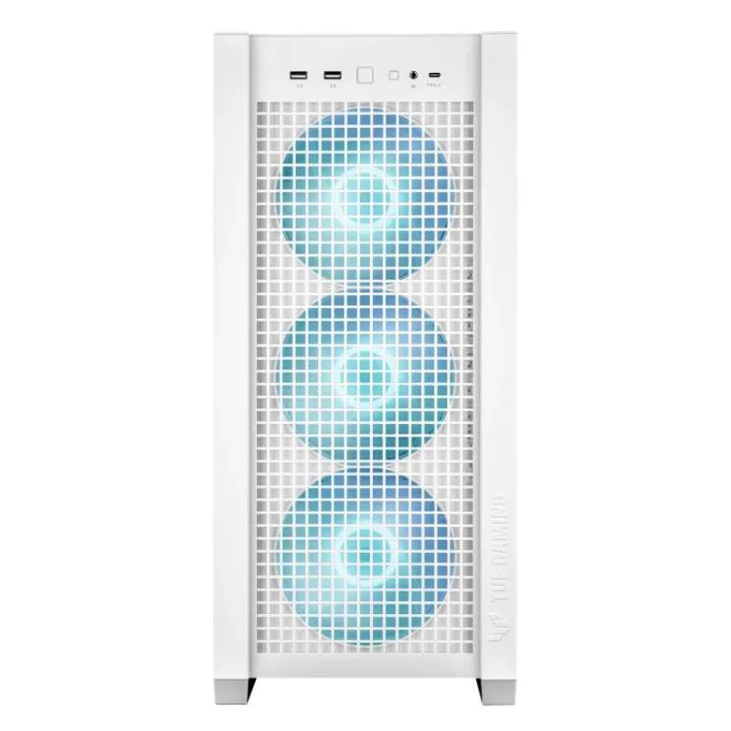 ASUS case TUF GAMING CASE (GT302) TG, Mid Tower, 4x 140mm ARGB Fan, bílá (90DC00I3-B19000)